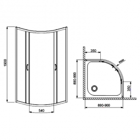 Душова штора Premium Plus Intense A 90x90