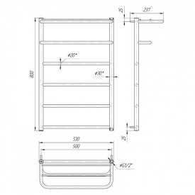 Полотенцесушитель Hotel 80x53