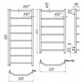 Полотенцесушитель Трапеция HP-I 109x53