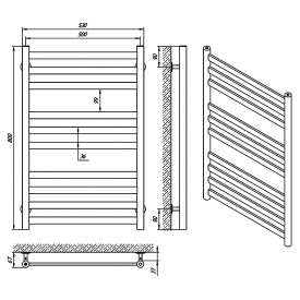 Рушникосушка Кватро П10 50x80