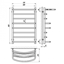 Полотенцесушитель Евромикс П8 50x80