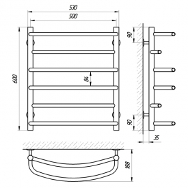 Полотенцесушитель Евромикс П6 50x60