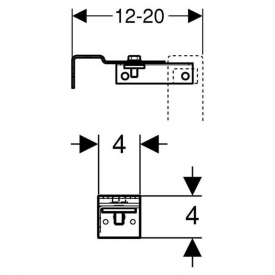 Крепеж пристенный Duofix Delta