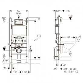 Инсталляционная система Duofix + Delta 50