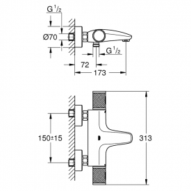 Змішувач Grohtherm 1000 Performance