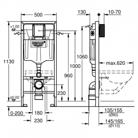 Инсталляционная система Rapid SL 38528001 + чаша унитаза Bau 39427000