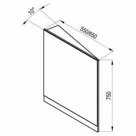 Дзеркало 10° 65 праве