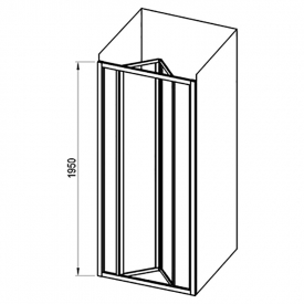 Душові двері SDZ 3-80 Transparent+білий