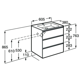 Тумба и раковина Gap-N Compacto 60