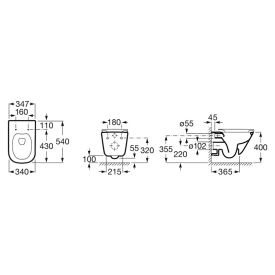 Инсталляционный модуль Rapid SL 38772001+чаша унитаза Gap Rimless с сиденьем Slim A34H470000