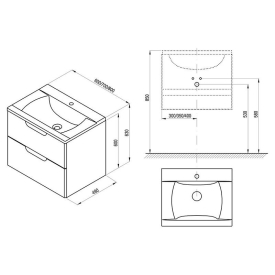 Шафка для раковини SD Classic II 70