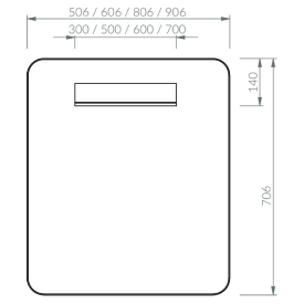 Зеркало Strip I 60x70