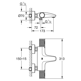 Смеситель Grohtherm 1000 Performance