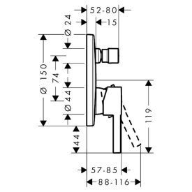 Верхняя часть смесителя Zesis S
