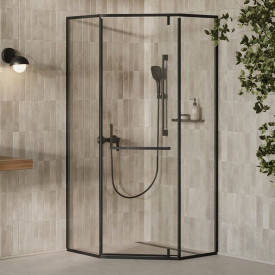 Душевая штора XPSHP3-100 Transparent+черный
