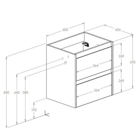 Шафка Claudia для раковини 60