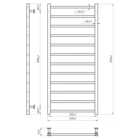 Рушникосушка Inox Токіо 117x53/50