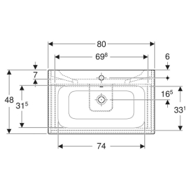 Тумба и раковина Selnova Square 80