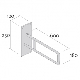 Поручень Etiuda 60 настінний, рухливий