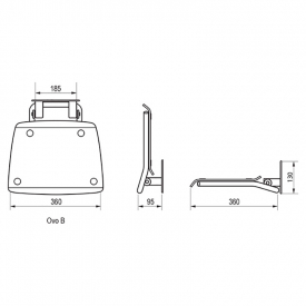 Сиденье Ovo-B Clear/Black