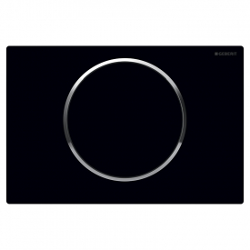 Кнопка Sigma 10 з легкоочіщаемой поверхнею, чорна / хром