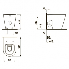 Чаша унитаза Kartell