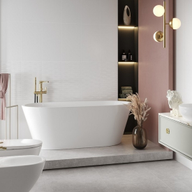 Кахель Parmina White Structure Micro Rect